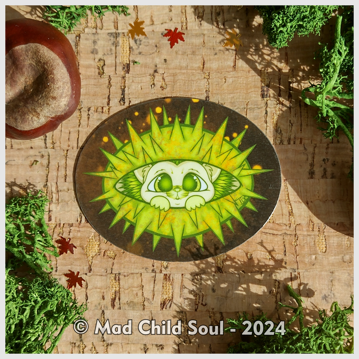 Hedgehog Chestnut Egg (Sticker)