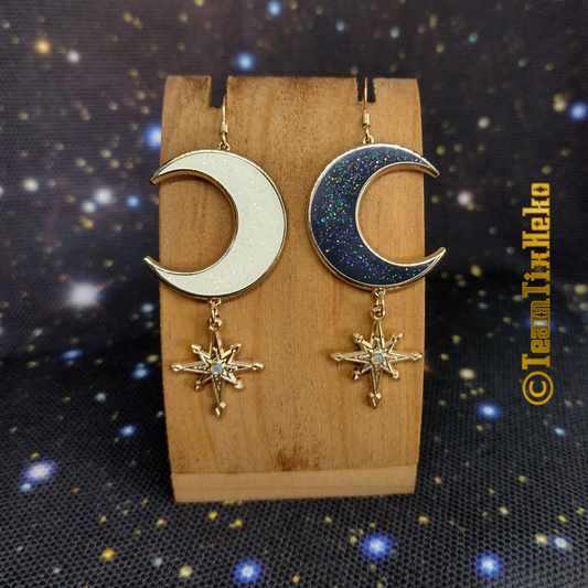 Moon & White Star (Bijoux)