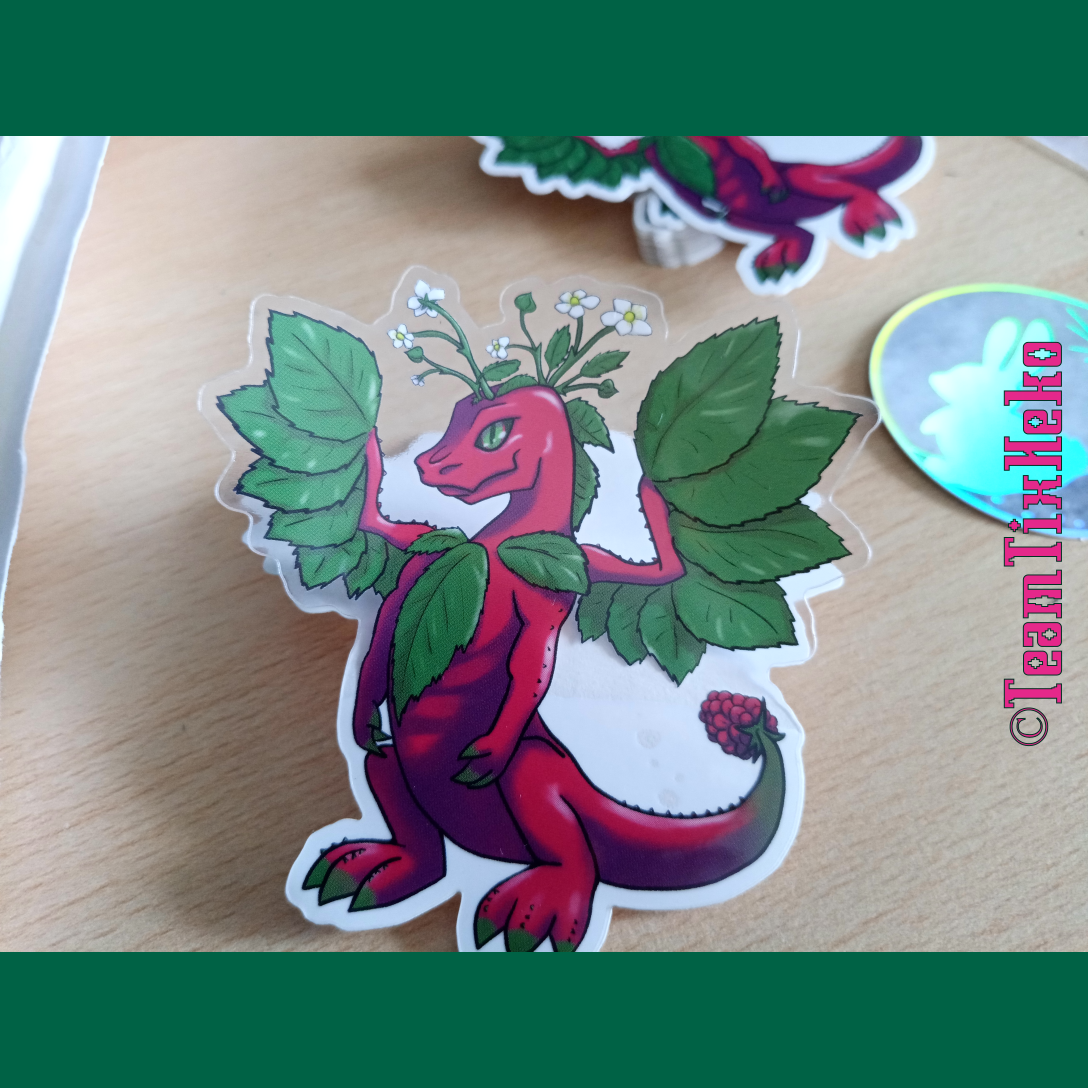 Raspberry Dragon (Sticker)